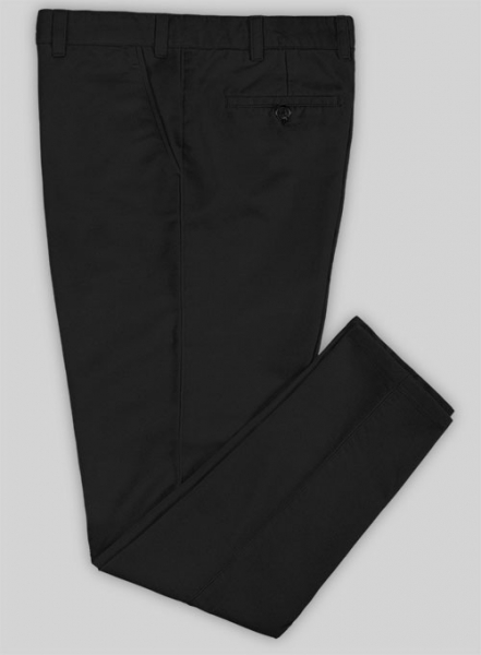 Black Stretch Chino Pants