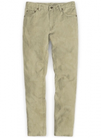 Light Khaki Thick Corduroy Jeans - 8 Wales