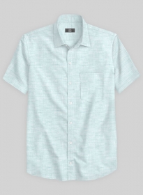 Dublin Sky Blue Linen Shirt - Half Sleeves