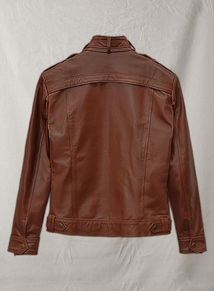 Tan Brown Leather Jacket # 602