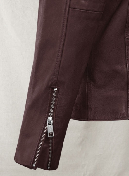 Motorad Burgundy Biker Leather Jacket