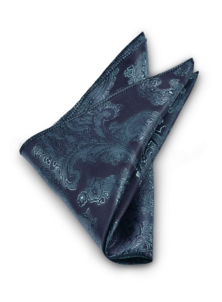 Paisley Pocket Square - Blue