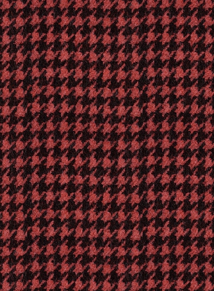 Italian Cerise Houndstooth Tweed Jacket