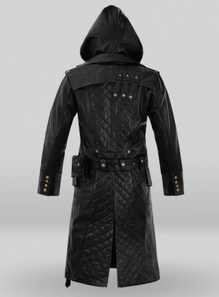 Black Assassin\'s Creed Jacob Frye Leather Long Coat