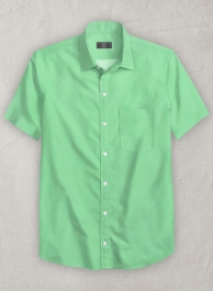 Apple Green Luxury Twill Shirt - Half Sleeves