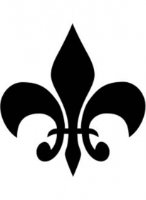 Fleur de Lis - Embroidery on back pocket