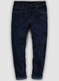 Dark Blue 14.5oz Heavy Denim Jeans - Hard Wash
