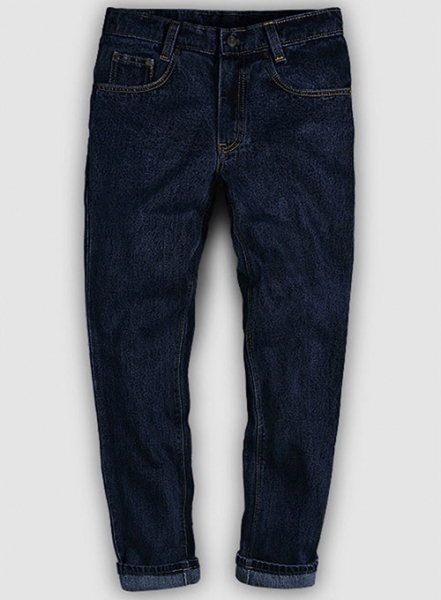 Dark Blue 14.5oz Heavy Denim Jeans - Hard Wash