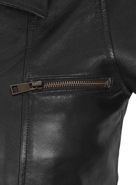 Thick Black Brie Larson Captain Marvel Leather Jacket