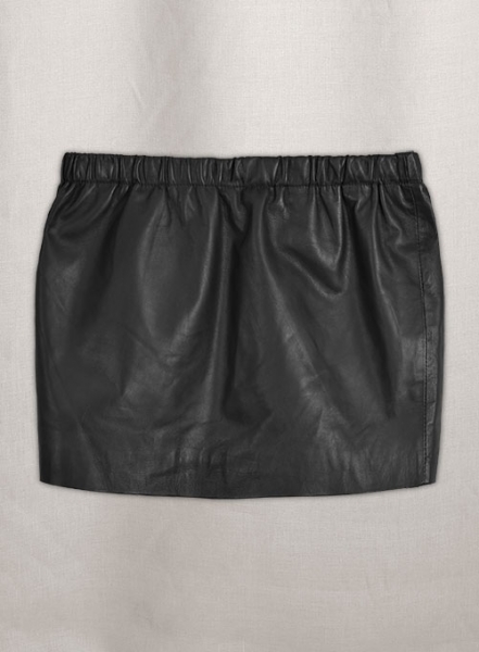 Leather Skirt With Elastic Waist