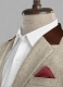 Vintage Herringbone Light Beige Tweed Suit - Leather Trims