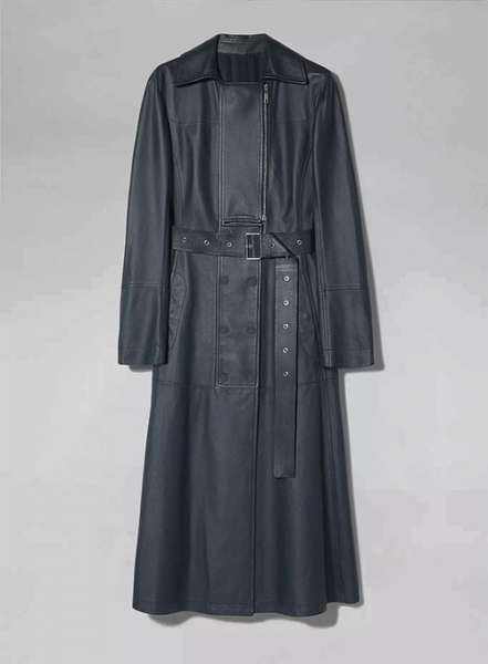 Thora Leather Long Coat