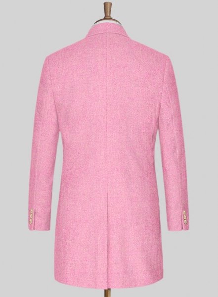 Melange Spring Pink Tweed Overcoat