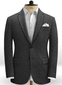 Gray Houndstooth Tweed Jacket