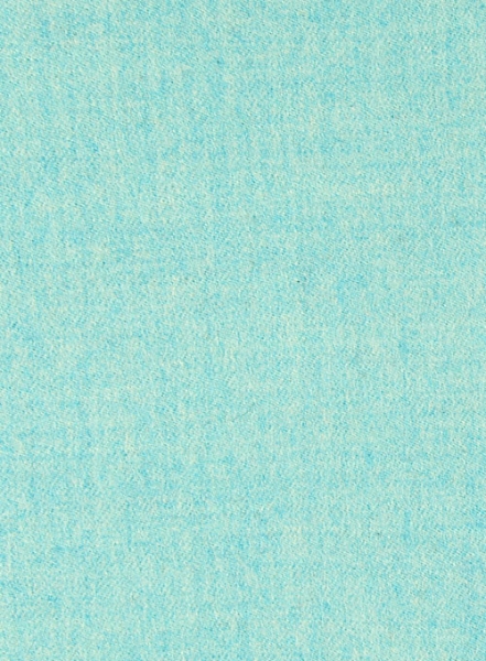 Melange Aqua Blue Tweed Overcoat