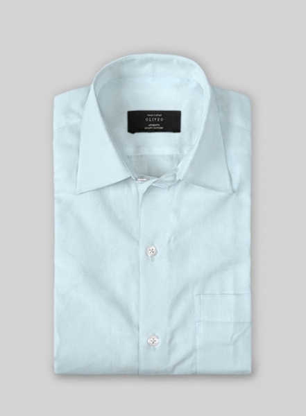 Light Blue Stretch Poplene Shirt - Half Sleeves