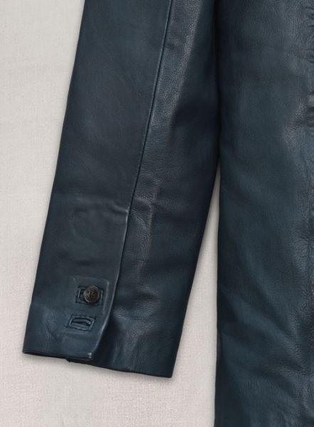 Soft Winsor Blue Washed and Wax Leather Blazer