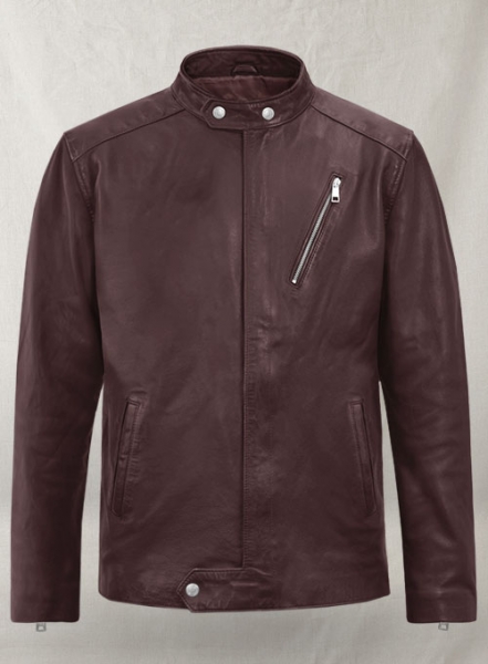 Motorad Burgundy Biker Leather Jacket