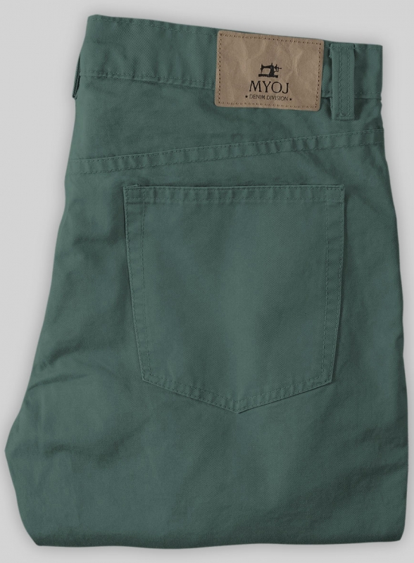 Gallo Green Cotton Stretch Chino Jeans