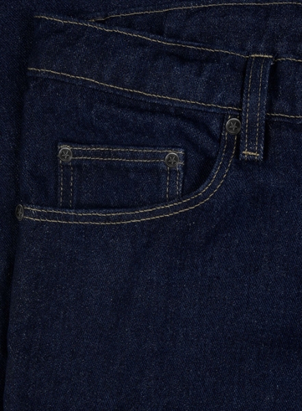 Dark Blue 14.5oz Heavy Denim Jeans - Hard Wash
