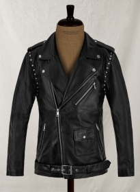 Basic Studded Leather Jacket