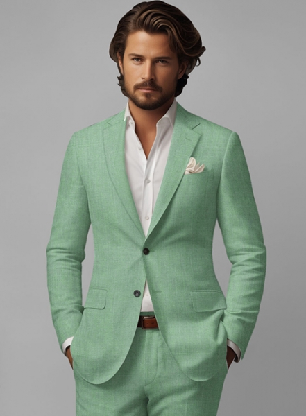 Italian Linen Mojito Green Jacket