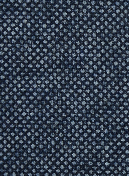 Blue Honey Comb Tweed Nehru Tuxedo Jacket