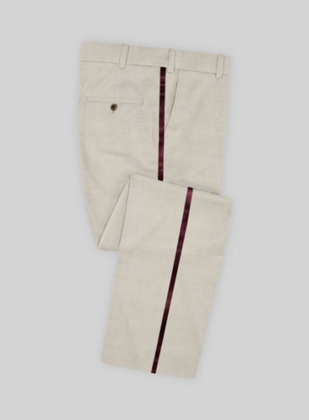 Napolean Muted Beige Wool Tuxedo Suit