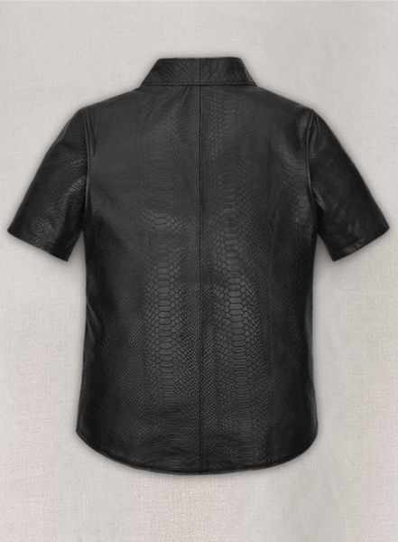 Black Python Kanye West Leather Shirt