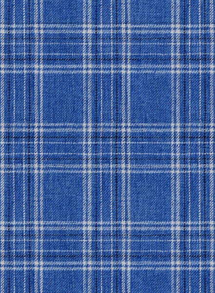 Solbiati Blue Square Linen Pants