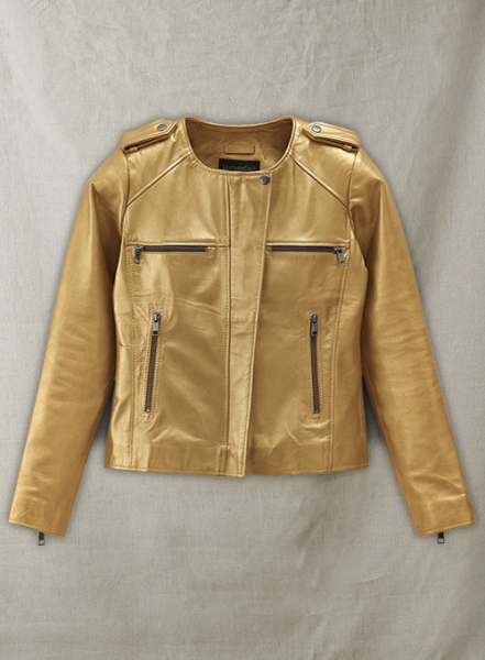 Golden Lizzy Caplan Now You See Me 2 Leather Jacket