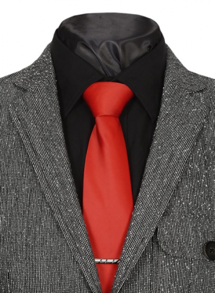 Light Weight Slubby Black Tweed Danish Style Sports Coat