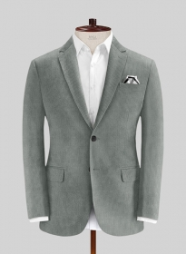 Gray Stretch Corduroy Jacket