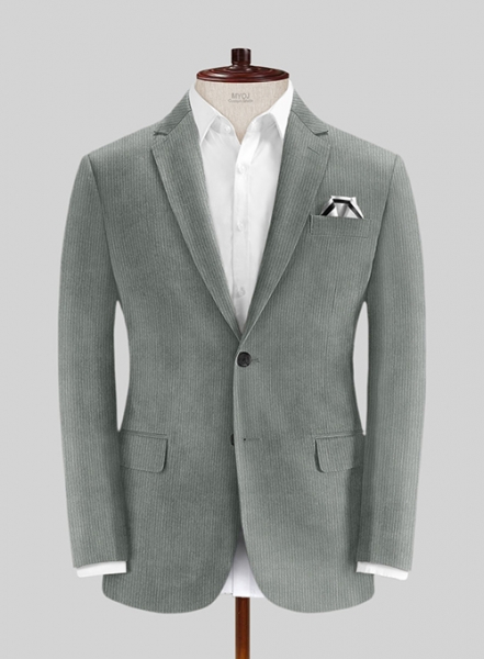 Gray Stretch Corduroy Jacket
