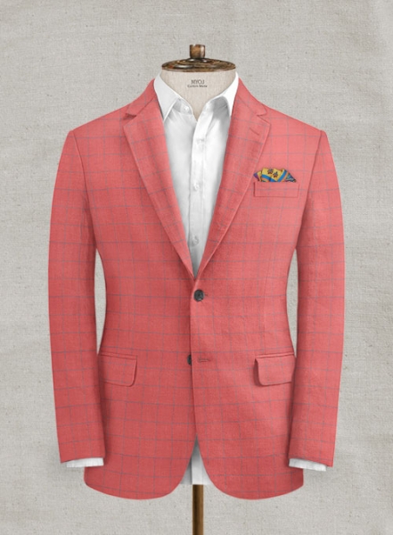 Italian Linen Mutea Checks Jacket