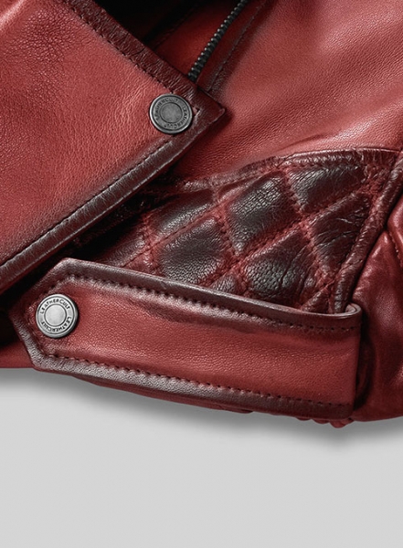 Charles Burnt Red Leather Jacket