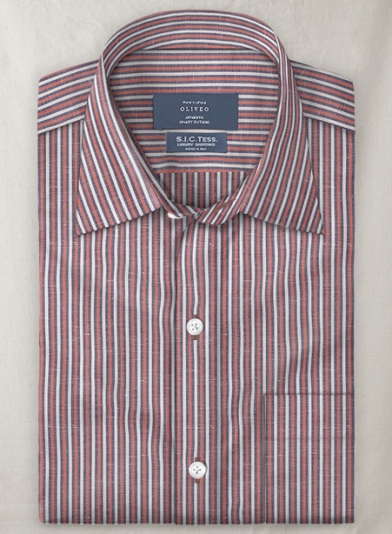 S.I.C. Tess. Italian Cotton Linen Betana Shirt - Half Sleeves