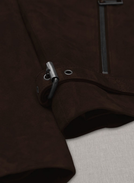 Dark Brown Suede Vanessa Hudgens Leather Jacket #3