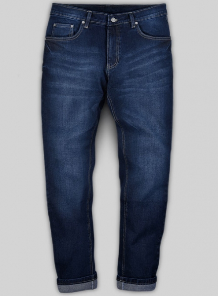 Cove Blue Stretch Indigo Wash Whisker Jeans