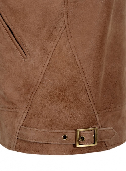 Light Vintage Tan Hide Albert Einstein Leather Jacket