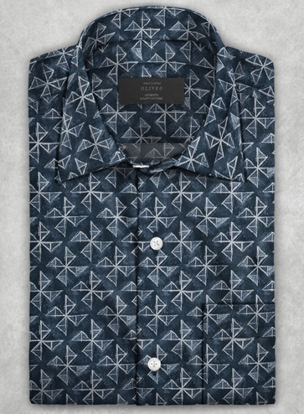 Italian Wind Mill Cotton Shirt - Half Sleeves