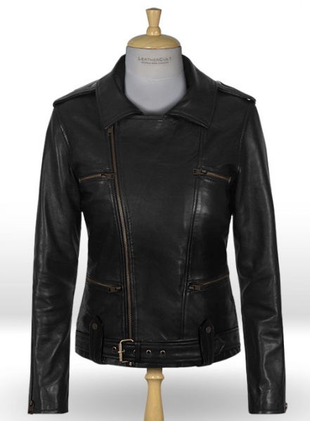 Thick Black Brie Larson Captain Marvel Leather Jacket