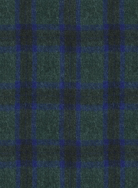 Italian Wool Cashmere Pramo Green Checks Jacket