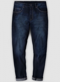 Marina Blue Stretch Hard Wash Whisker Jeans