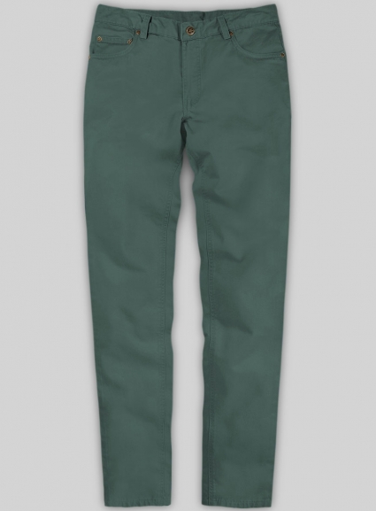 Gallo Green Cotton Stretch Chino Jeans