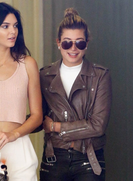 Hailey Baldwin Bieber Leather Jacket #2
