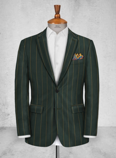 Thomson Green Stripe Wool Suit