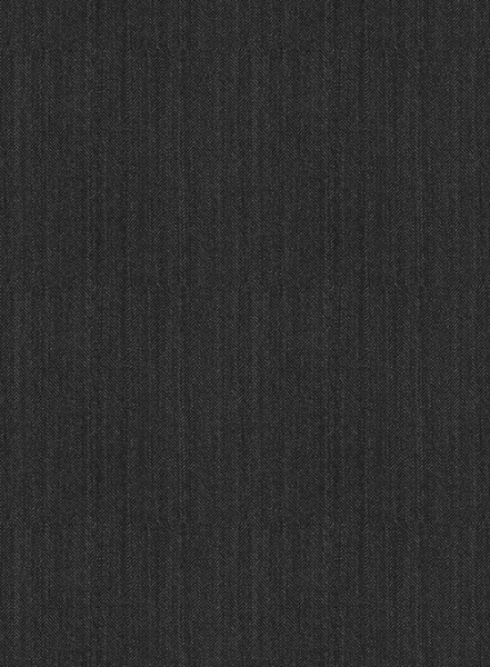 Napolean Charcoal Herringbone Wool Tuxedo Suit