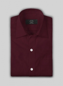 Giza Burgundy Cotton Shirt- Full Sleeves