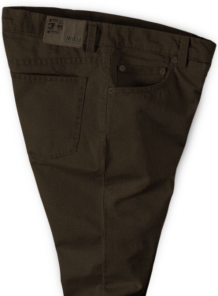 Heavy Dark Brown Chino Jeans